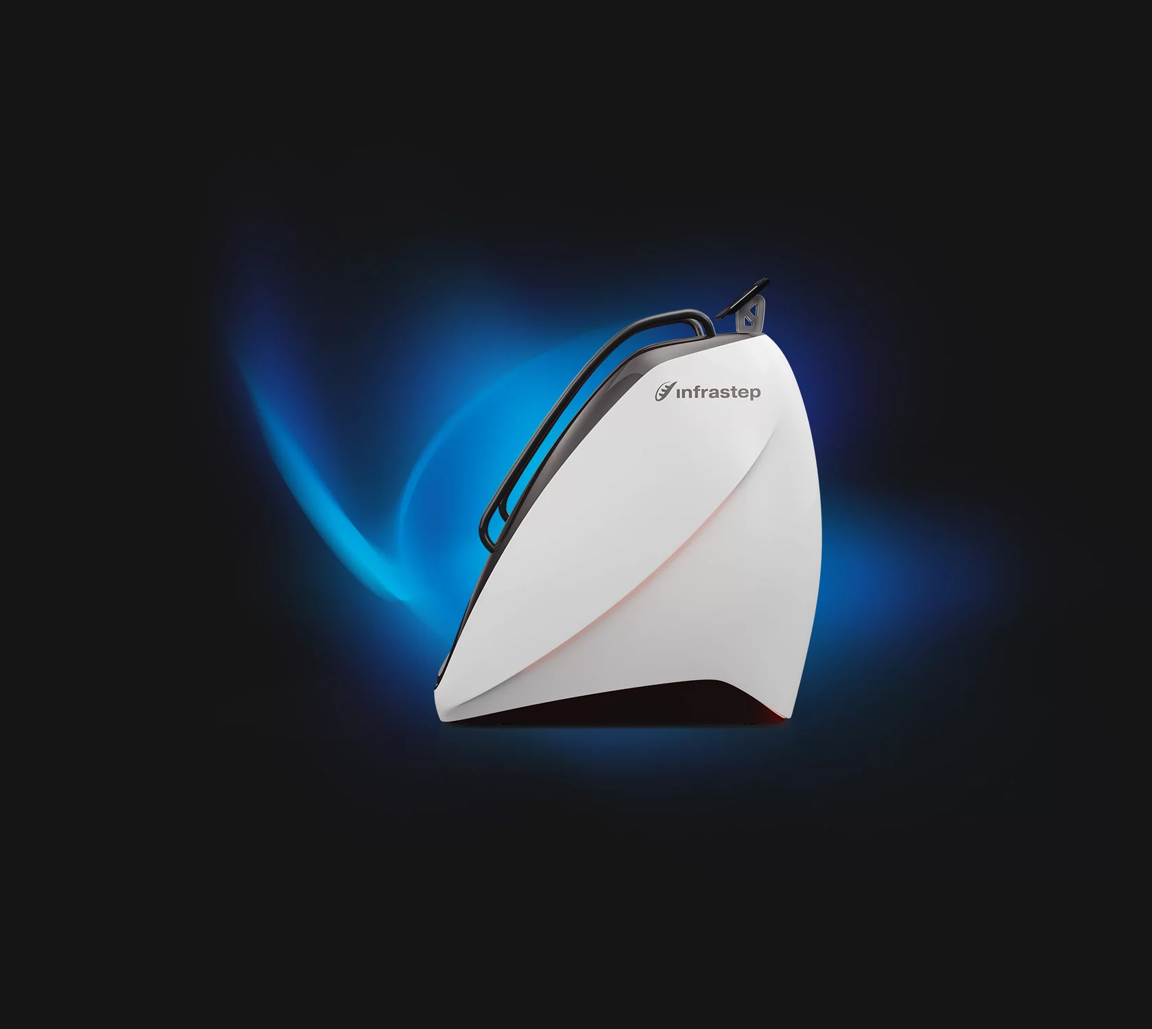 INFRASTEP vista lateral — cápsula selada com stepper integrado para definição muscular